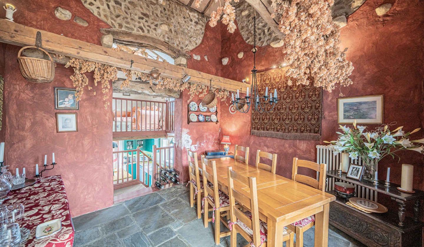 Dining area full of character